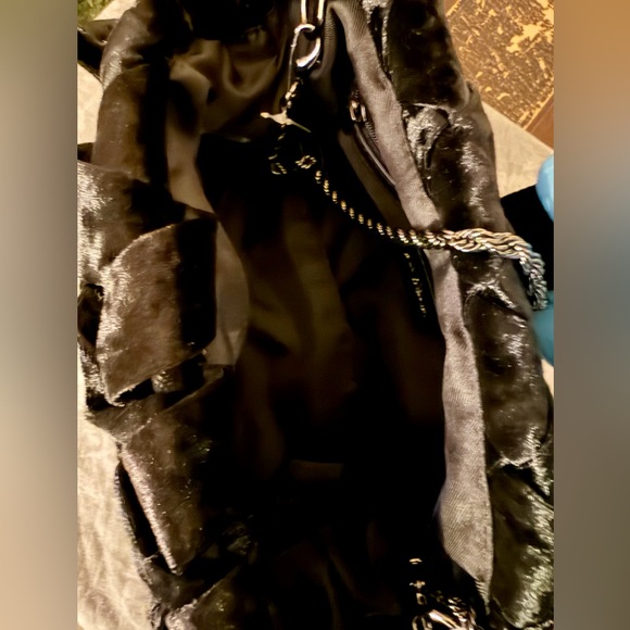 New Sam Edelman Brit Frame Velvet Black Clutch - Picture 11 of 11